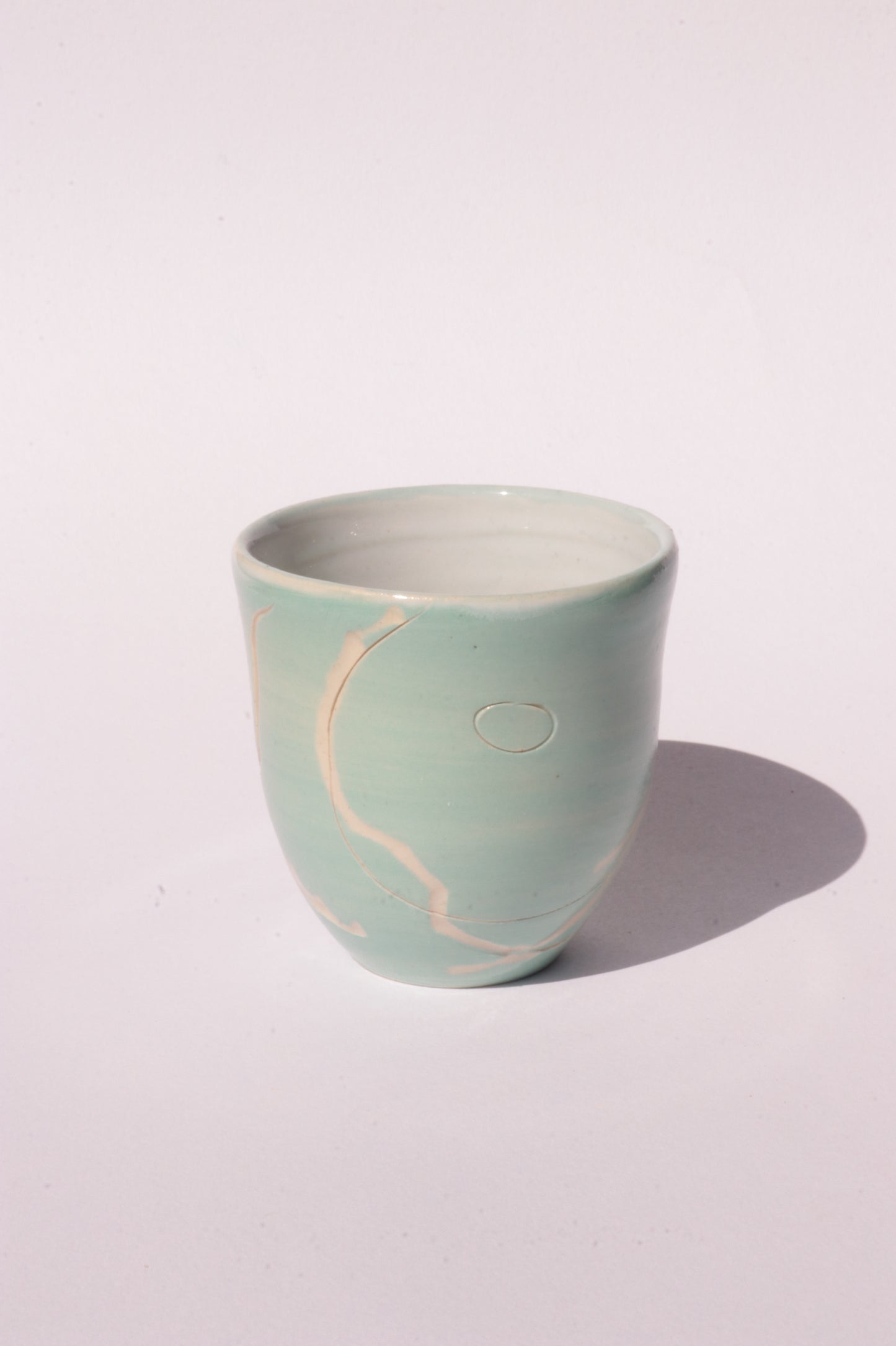 Small Engraved Coffee Cup - Light Blue n1
