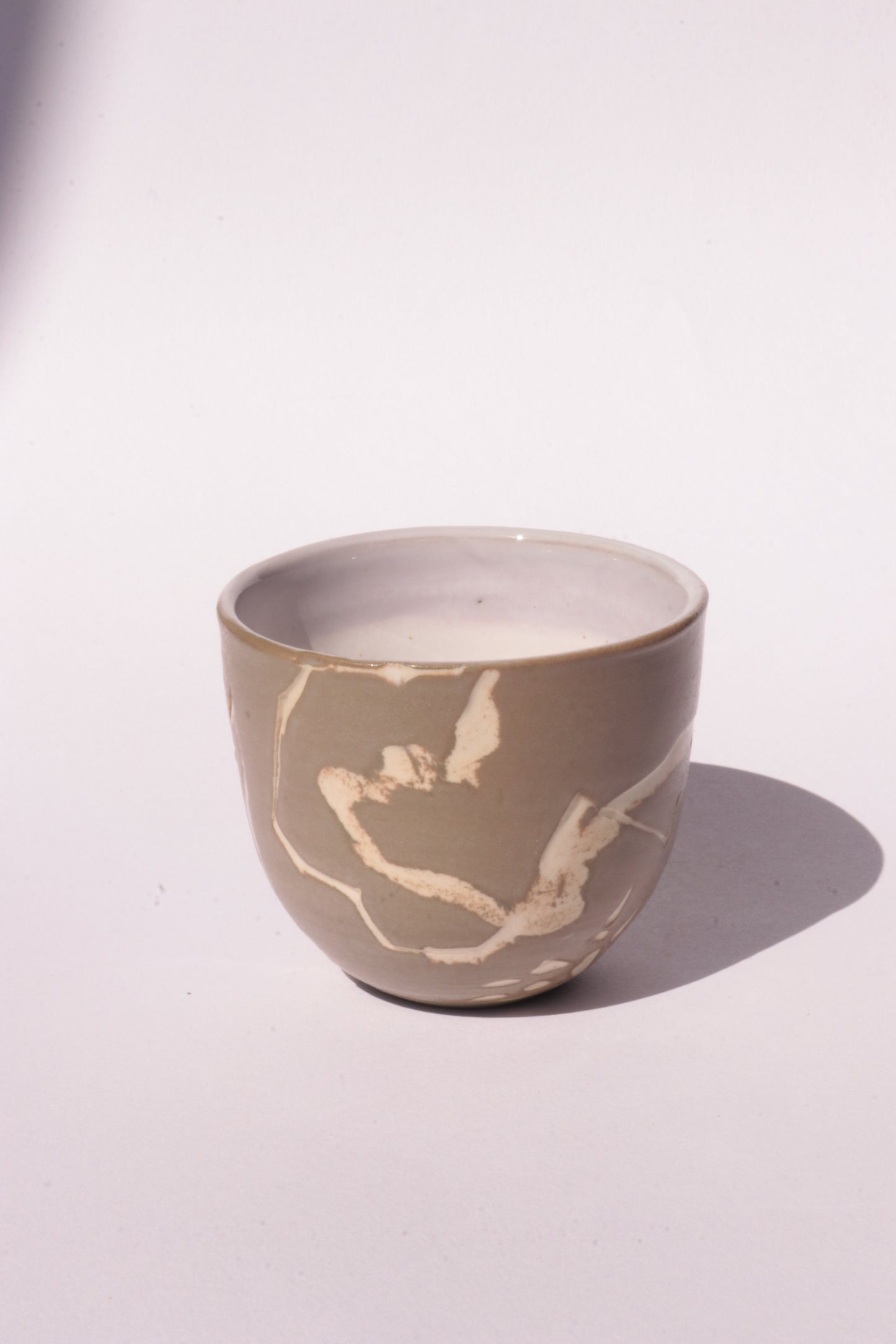 Small Engraved Coffee Cup - Brown